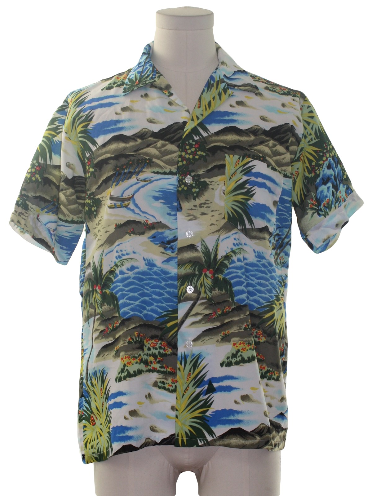 70s Vintage Kennington Hawaiian Shirt: 70s -Kennington- Mens shaded