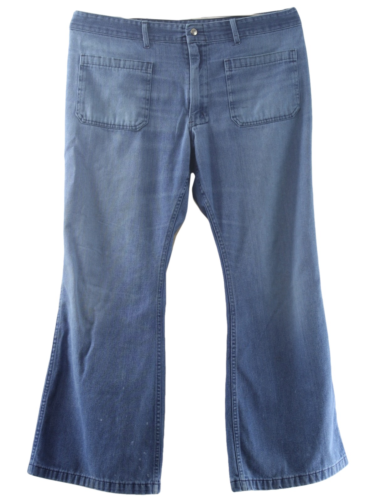 1970's Retro Bellbottom Pants: 70s -Seafarer- Mens heavily faded blue ...