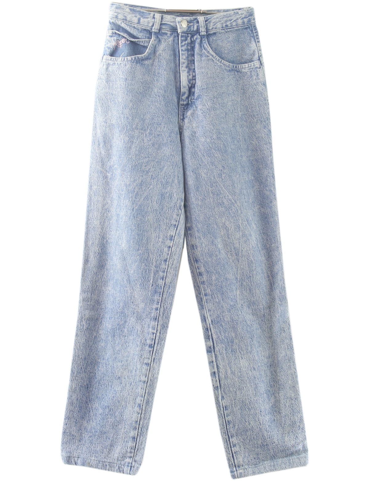 90s Retro Pants: 90s -Roper- Womens blue background, acid washed cotton ...