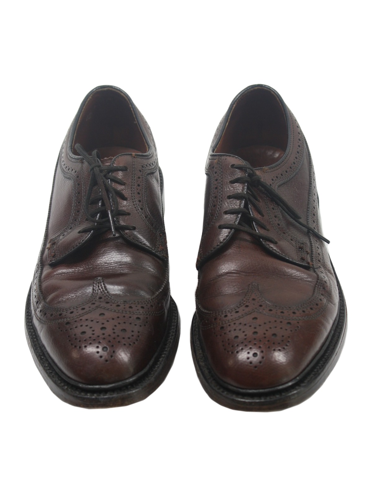60s Retro Shoes: 60s -Mastercraft Mens dark brown pebble grain leather ...