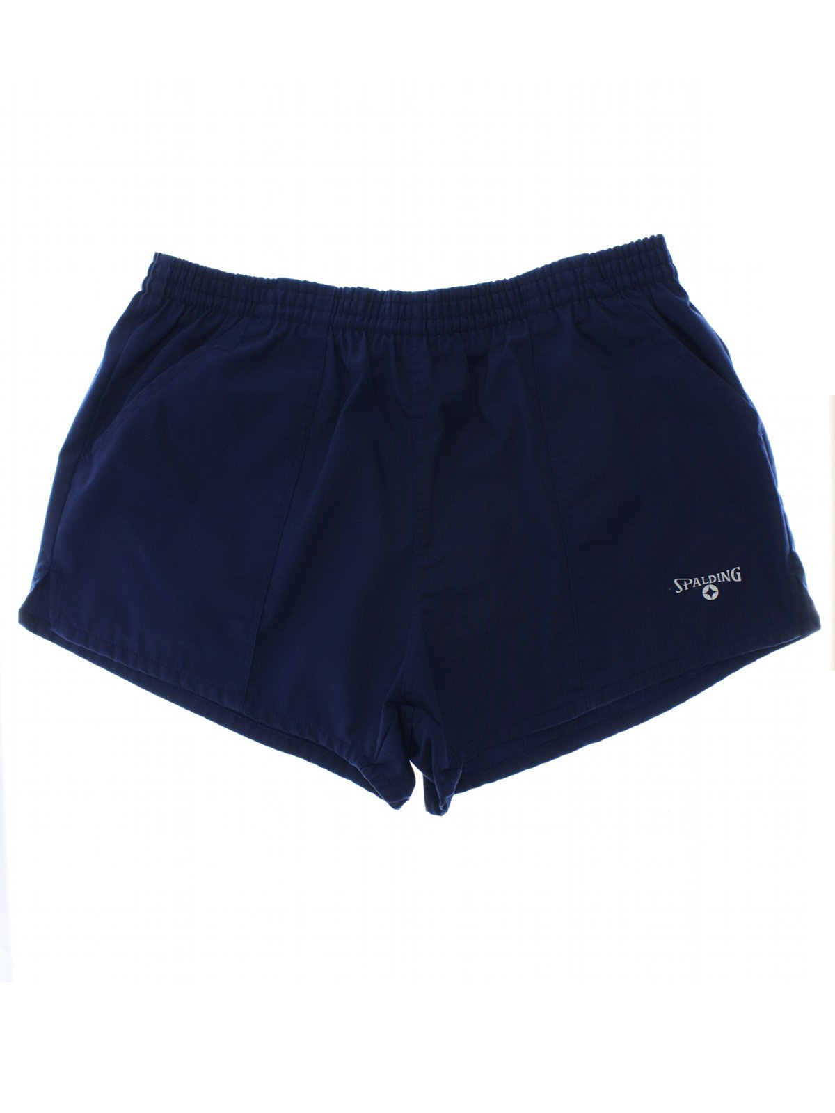 Vintage 80s Shorts: 80s -Spalding- Mens blue background polyester and ...