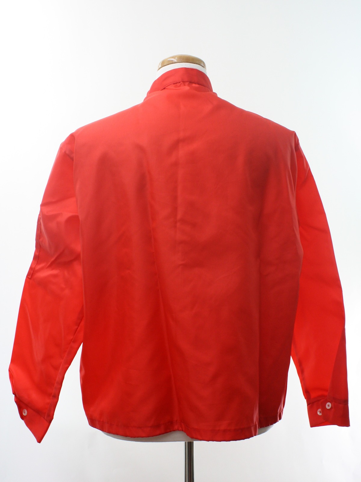 1970's Retro Jacket: 70s -Swingster- Mens red and white nylon ...