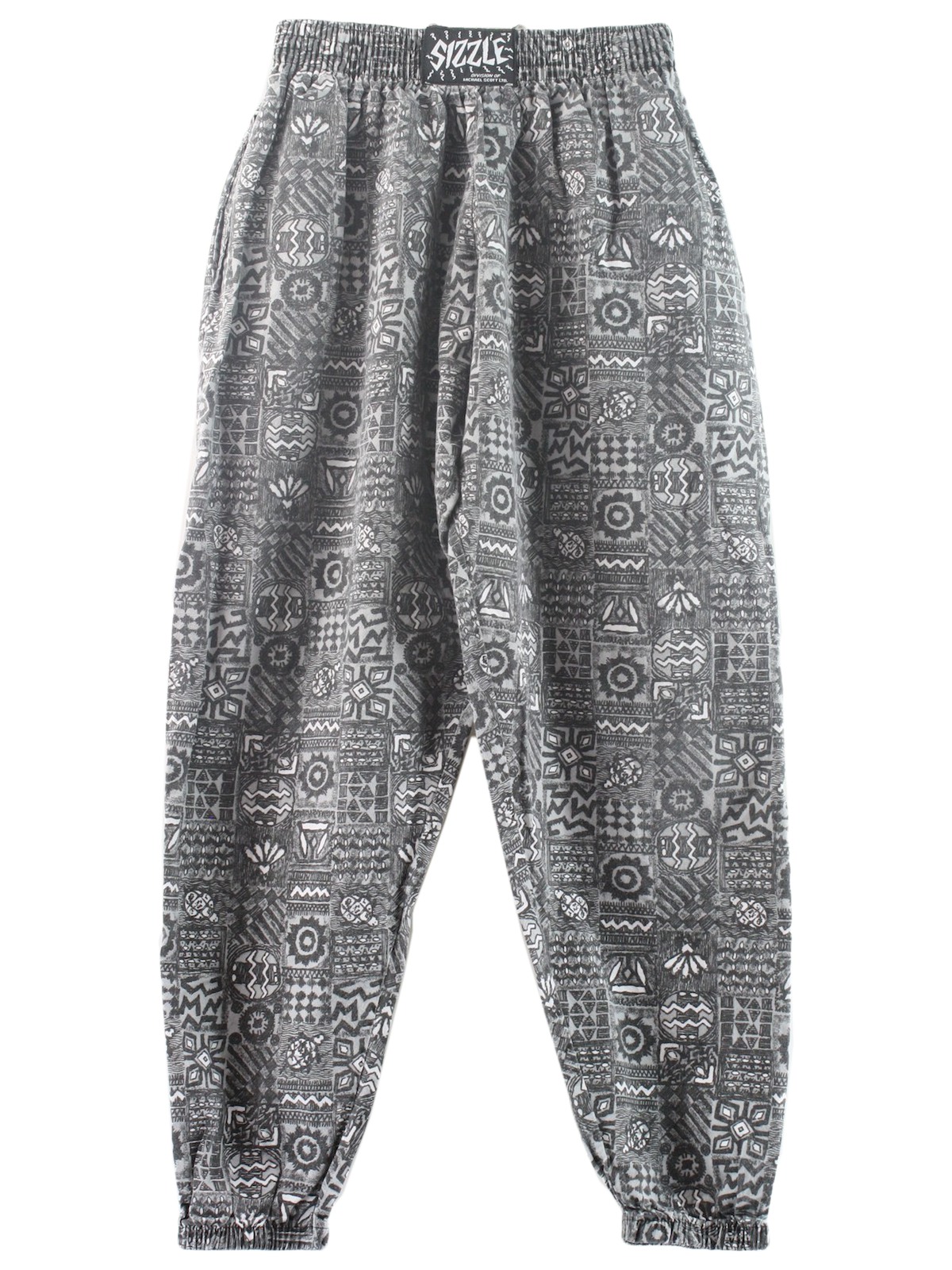 80s Retro Pants: 80s -Sizzle- These high waist cotton grey, white and ...