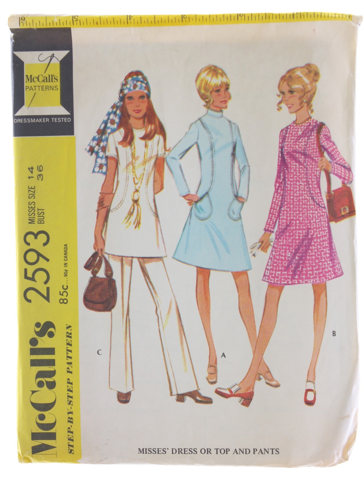 Vintage McCalls Pattern No. 2593 Seventies Sewing Pattern: 70s -McCalls ...