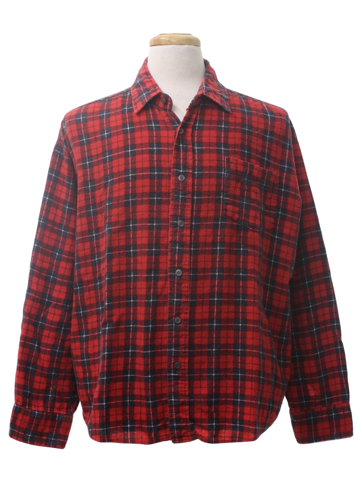 Chesterfield Nineties Vintage Shirt: 90s -Chesterfield- Mens red, navy ...