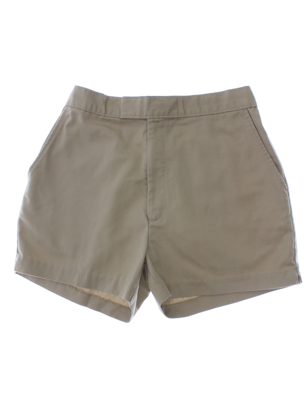 80s Retro Shorts: 80s -Care Label- Mens khaki tan background polyester ...