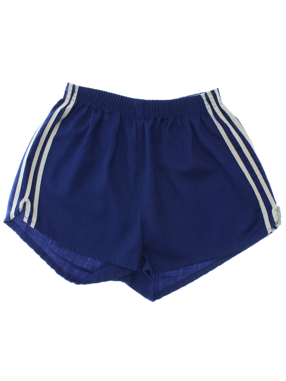 Vintage 80s Shorts: 80s -Care Label- Mens blue background polyester and ...