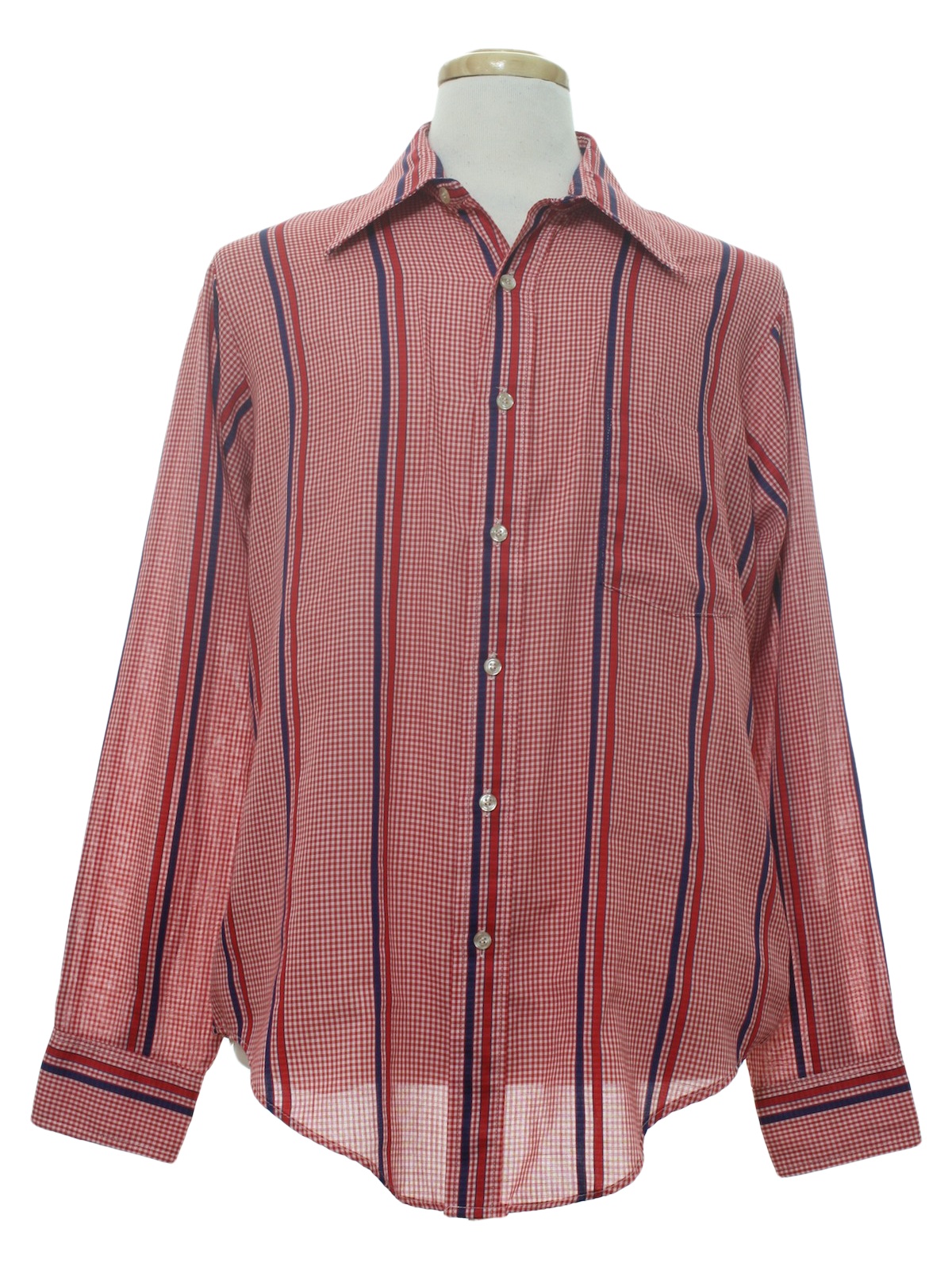 white and red button up shirt men