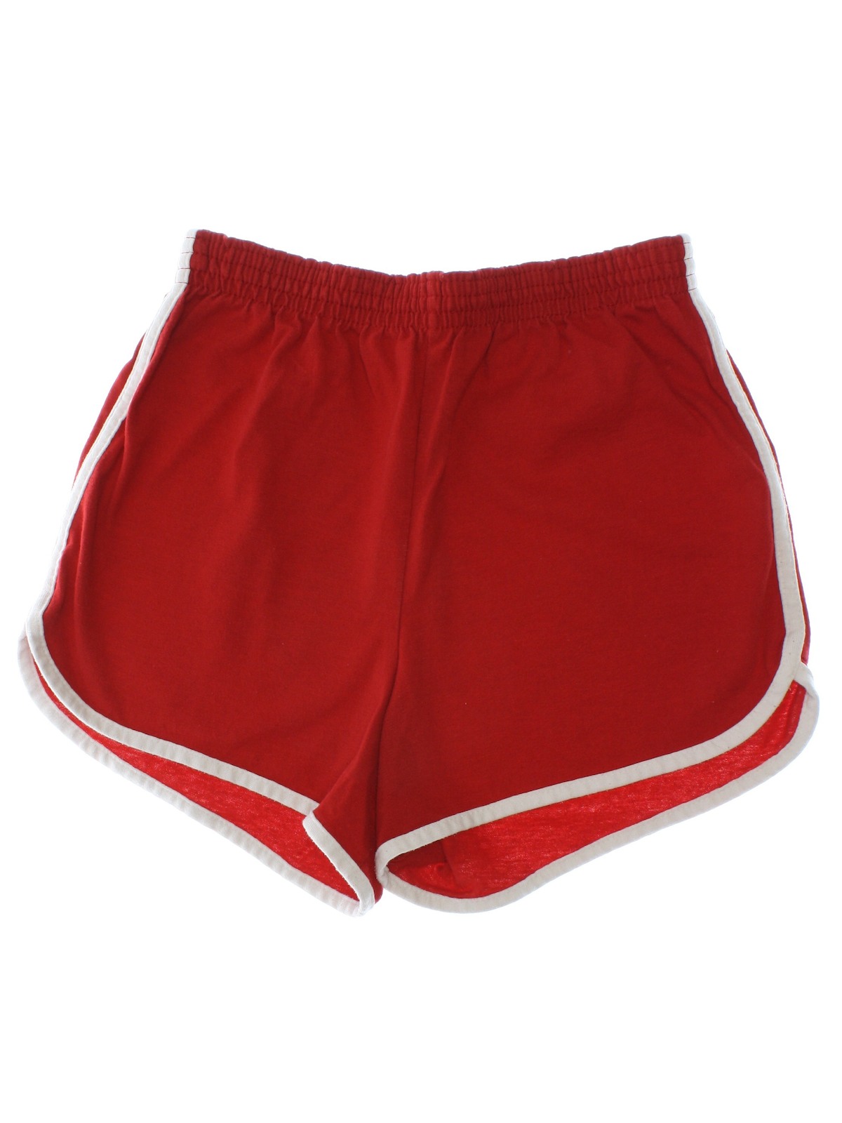 Retro 1980s Shorts: 80s -Soffe- Mens red background polyester and ...