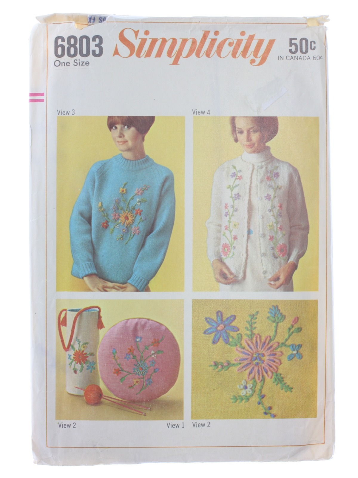 Retro 60s Sewing Pattern (Simplicity Pattern No. 6803) : 1966 ...