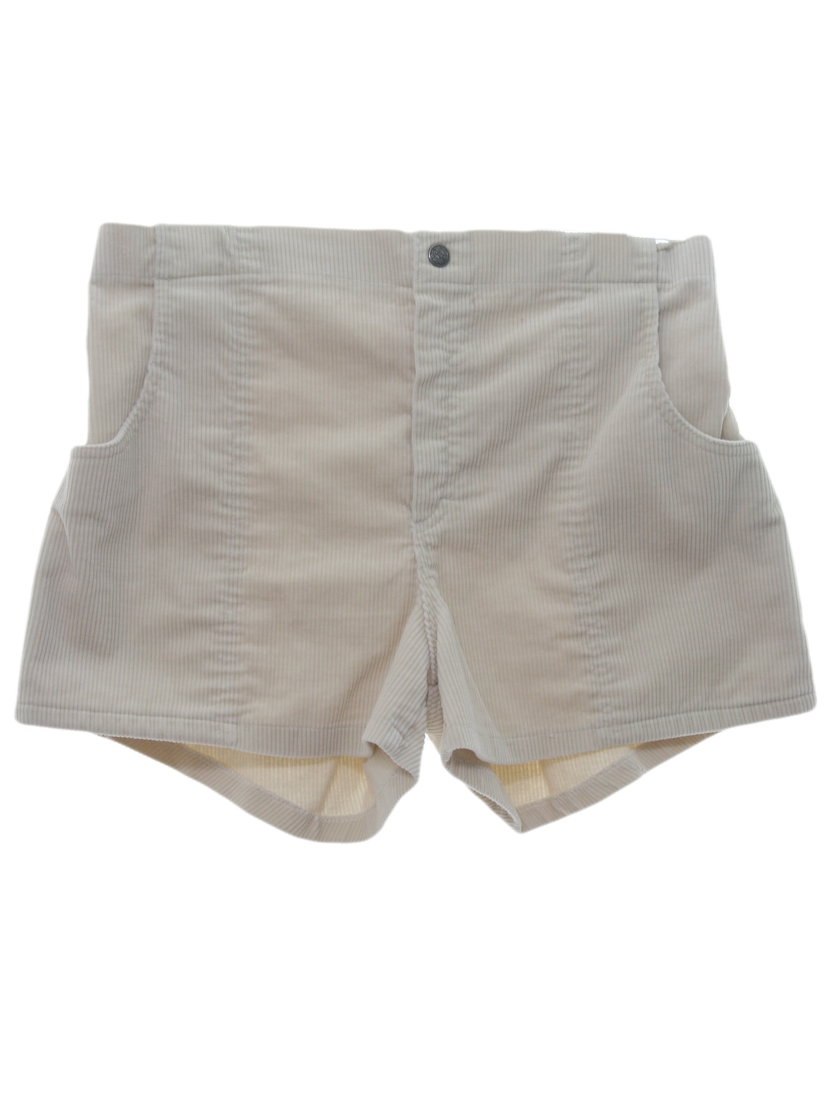 1980's Vintage Care Label Shorts: 80s -care Label- Mens Beige 