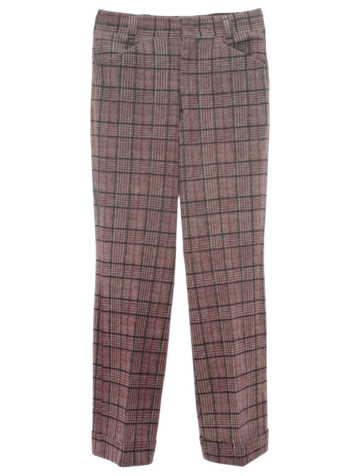 70s Flared Pants / Flares (Esi): 70s -Esi-Knits by Moyer- Mens dark red ...