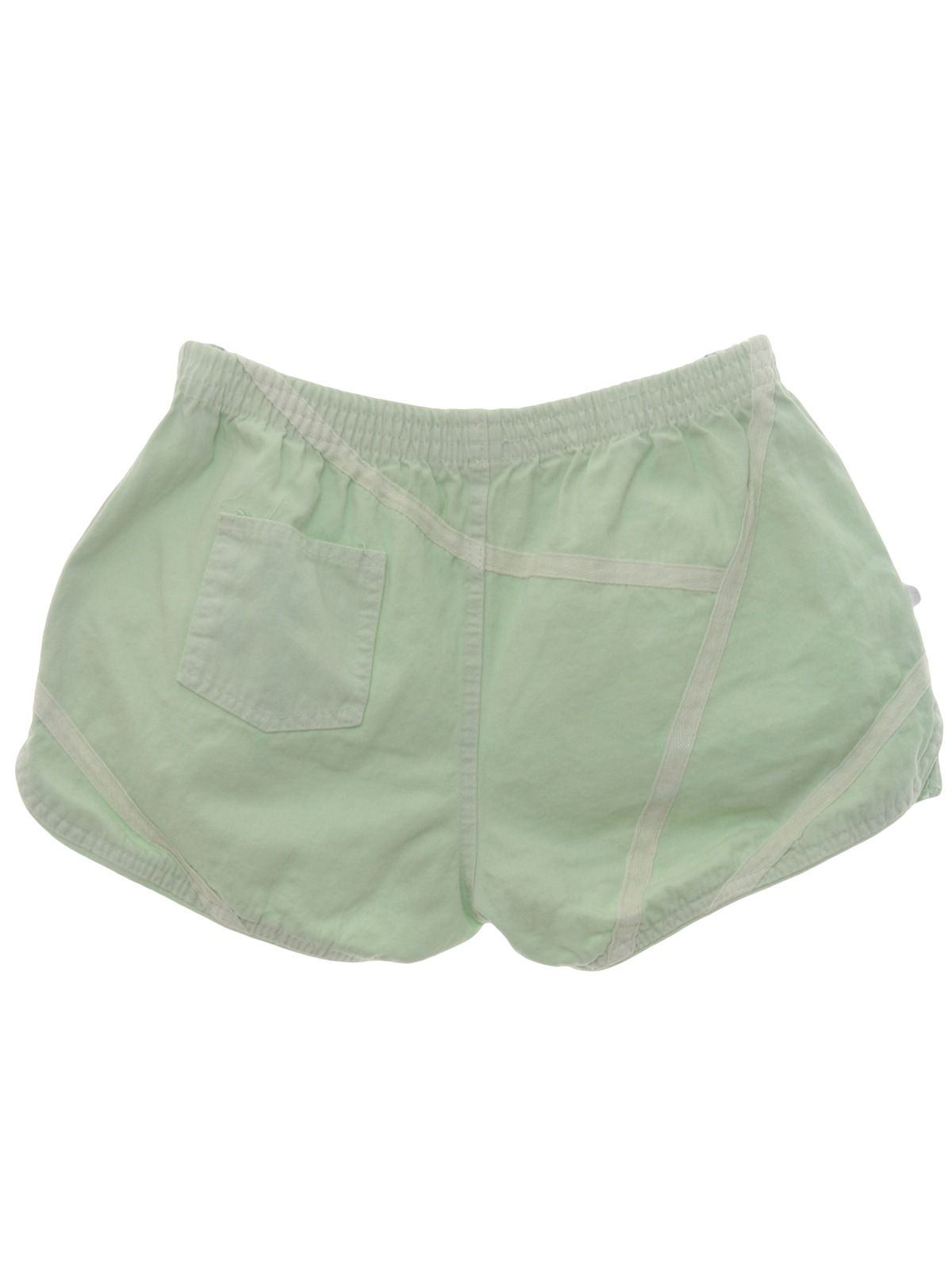 Retro 80's Shorts: 80s -Mon Tauch- Unisex light sage green background ...