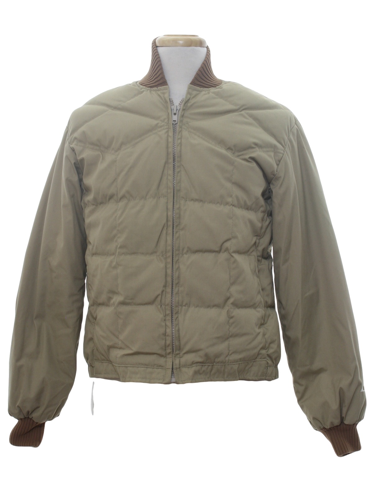 1980's Jacket (Gerry): 80s -Gerry- Mens quilted tan background ...