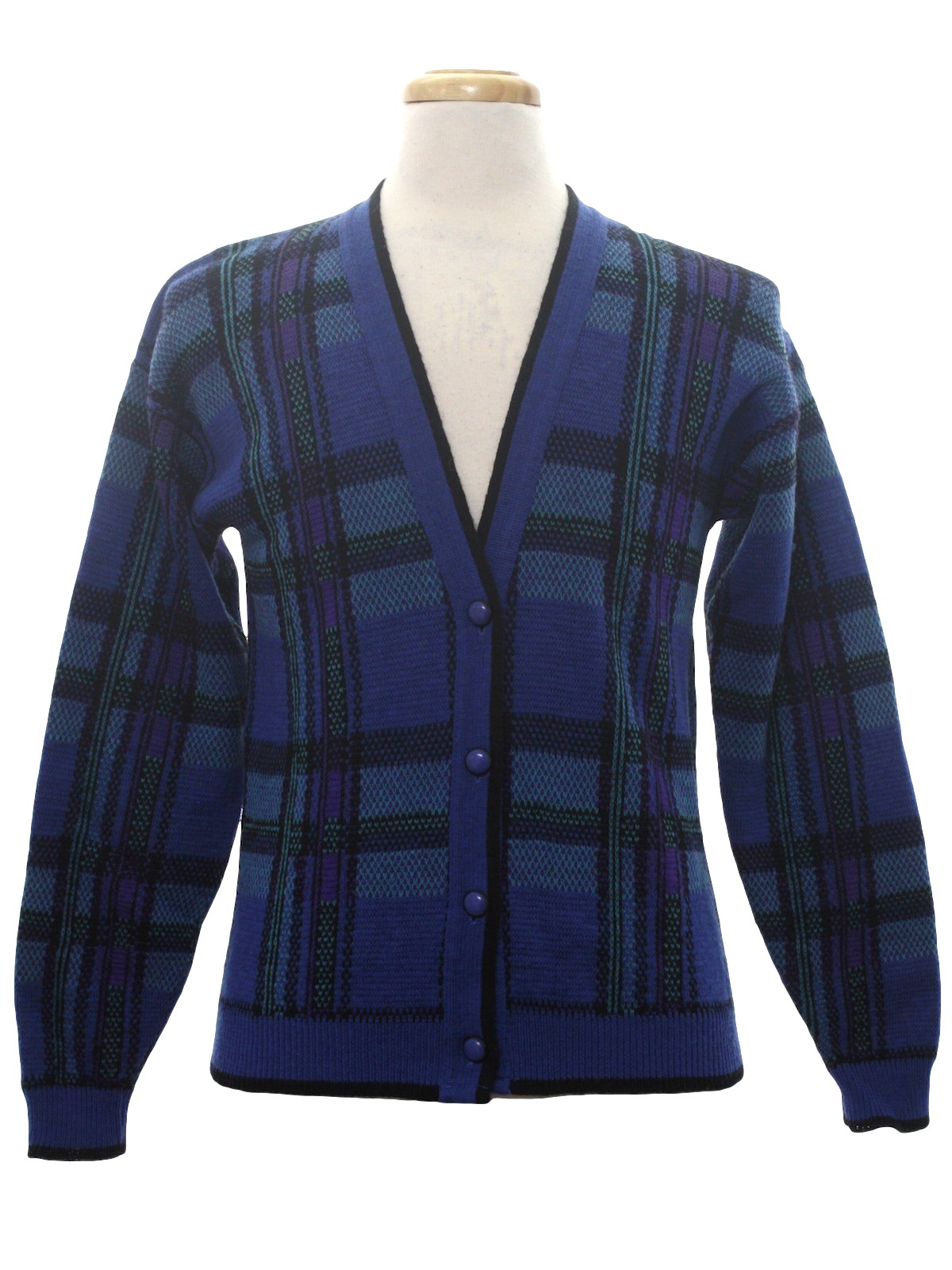 80s Retro Caridgan Sweater: Early 80s -Pendleton- Unisex royal blue ...