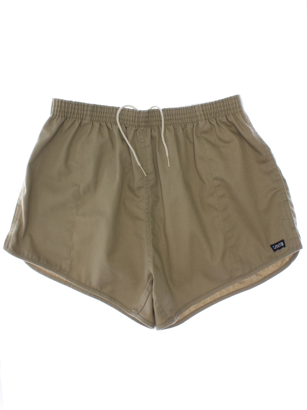 1980's Retro Shorts: 80s -Levis- Mens khaki tan background polyester ...