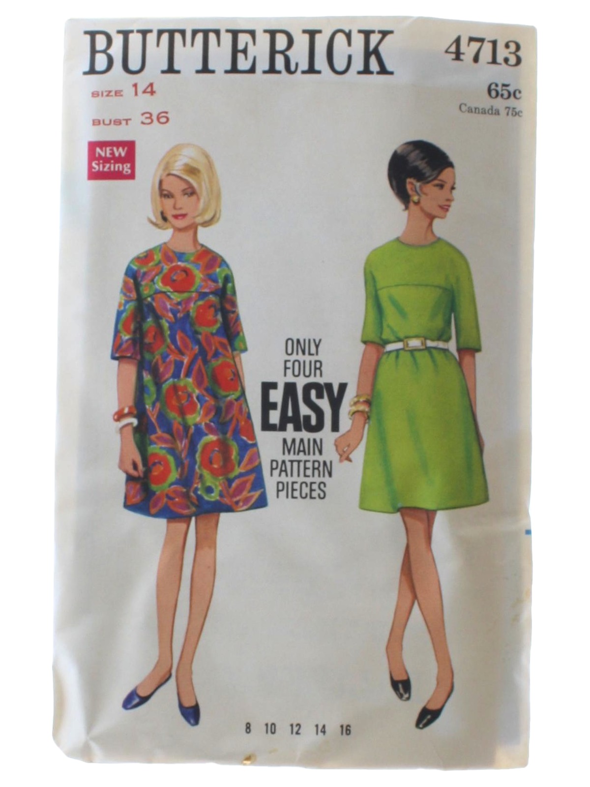 Vintage Butterick Pattern No. 4713 Sixties Sewing Pattern: 60s ...