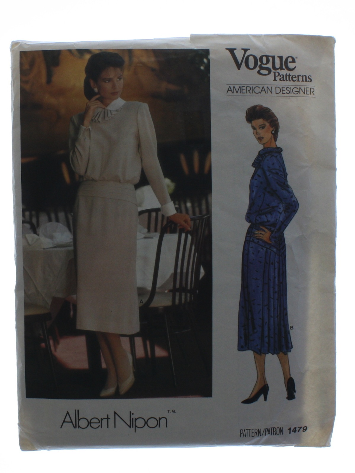 1980's Sewing Pattern: 80s -Vogue American Designer Albert Nipon