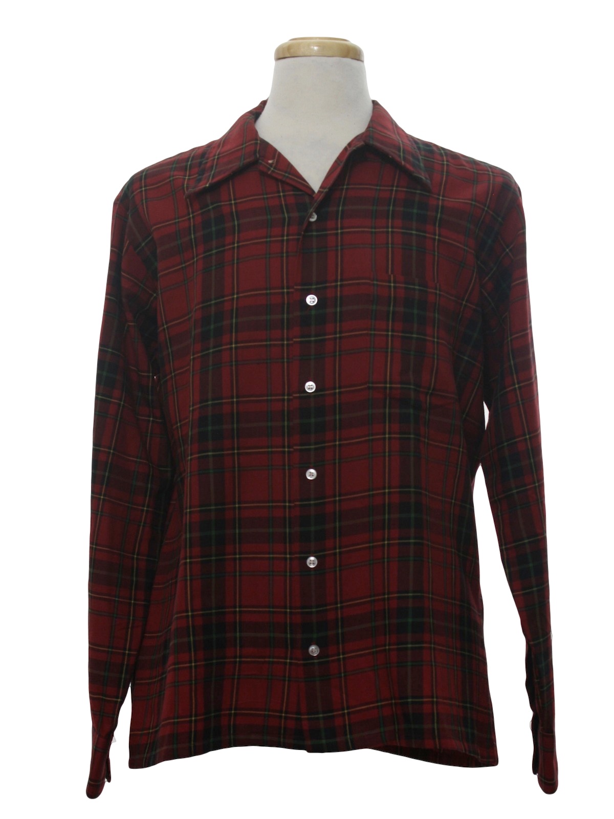 1950's Vintage LL Bean Challa Wool Shirt: 50s -LL Bean Challa- Mens red ...