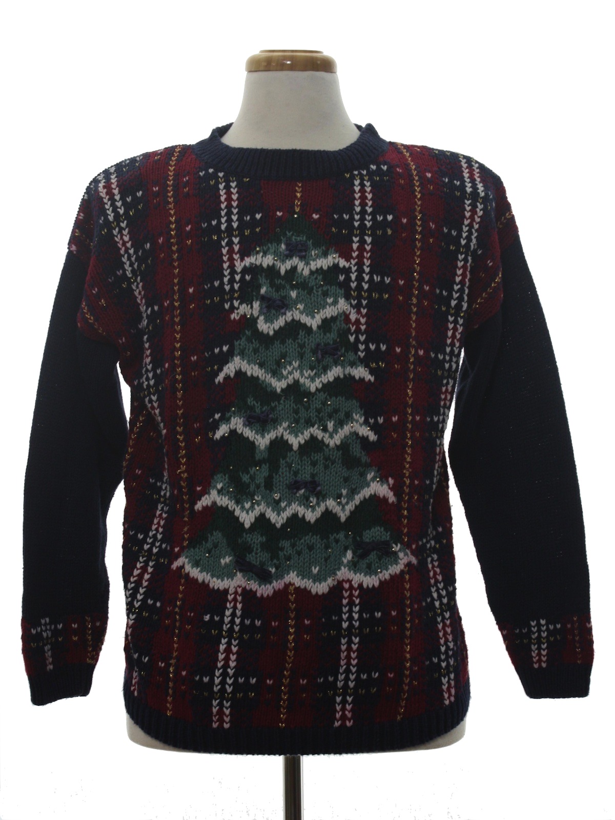 Ugly Christmas Sweater: -Id Distinctions- Unisex navy blue and maroon ...