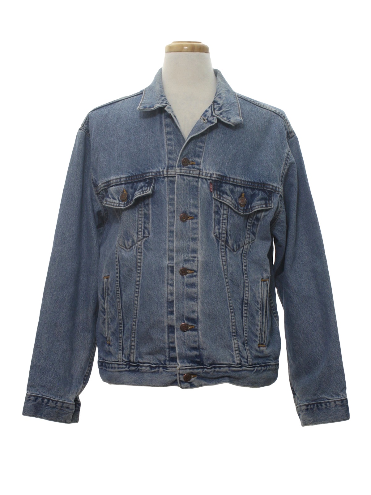 1980's Jacket (Levis): Late 80s -Levis- Mens light blue background ...