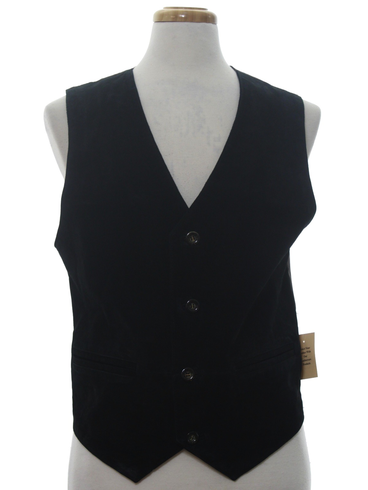 Retro 1980's Vest (Wilsons Leather) : 80s -Wilsons Leather- Mens black ...