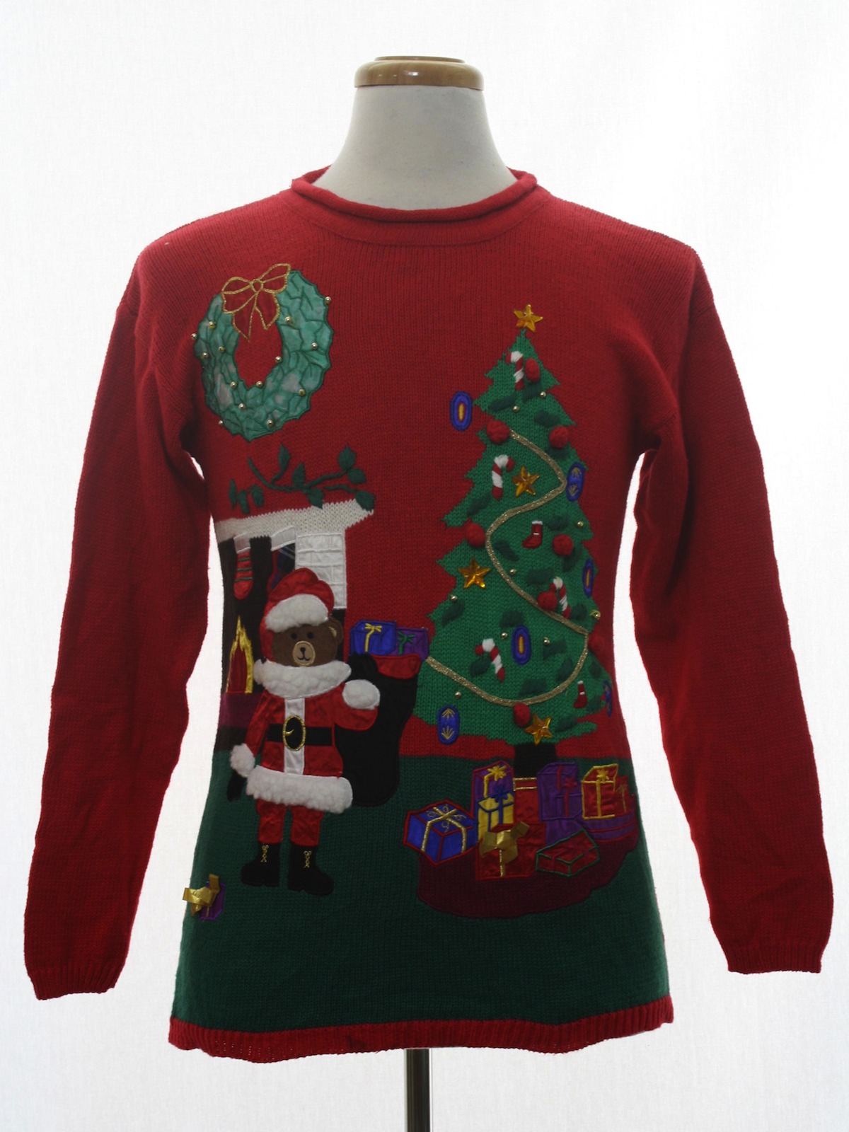 Ladies or Boys Bear-riffic Ugly Christmas Sweater: -Santas Club- Unisex ...