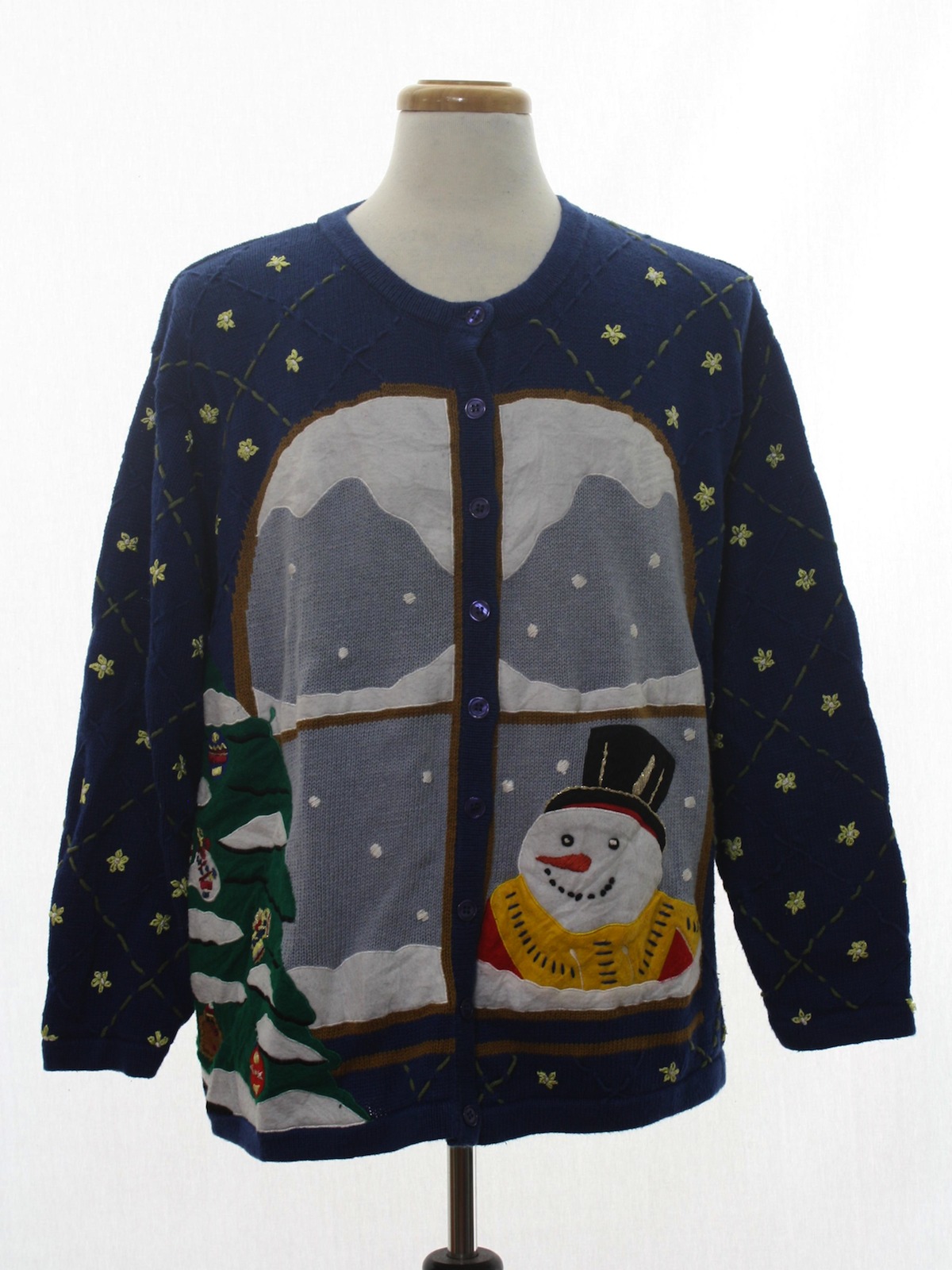 Ugly Christmas Sweater: -Extra Point- Unisex navy blue background ...
