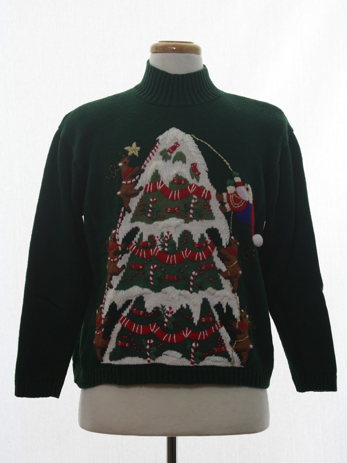 Womens Ugly Christmas Sweater: -Heirloom Collectibles- Womens dark ...