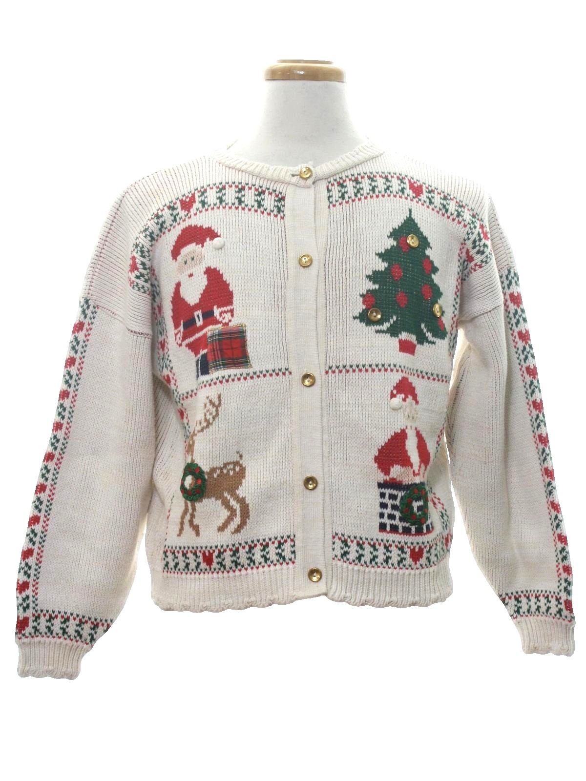 1980s Bonnie Noble Womens Vintage Ugly Christmas Sweater: 80s authentic ...