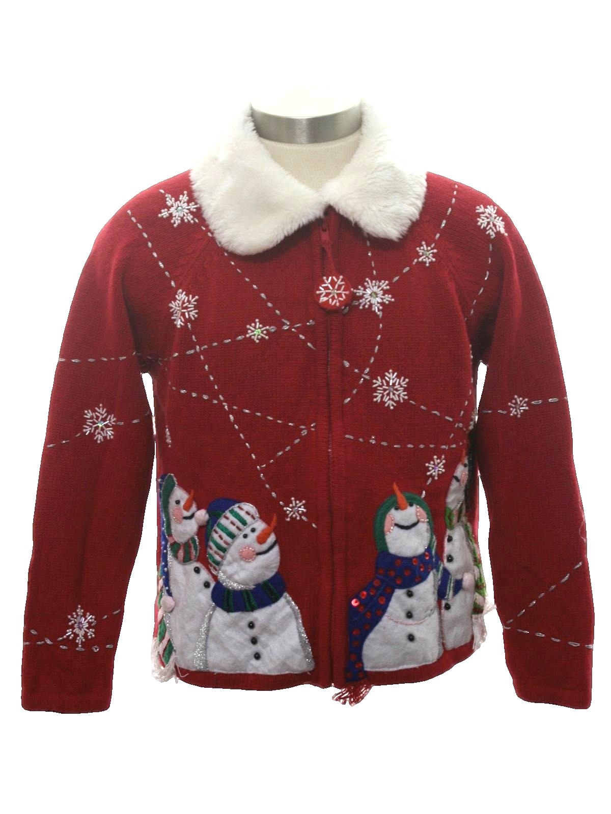 Womens or Girls Ugly Christmas Sweater: -Tiara International- Petite