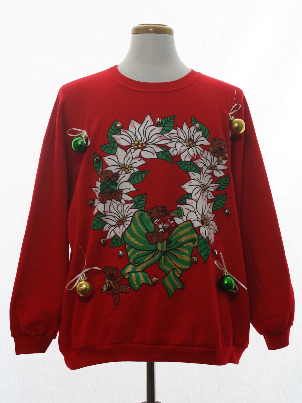 1980's Hand Embellished Ugly Christmas Sweatshirt: 80s authentic ...