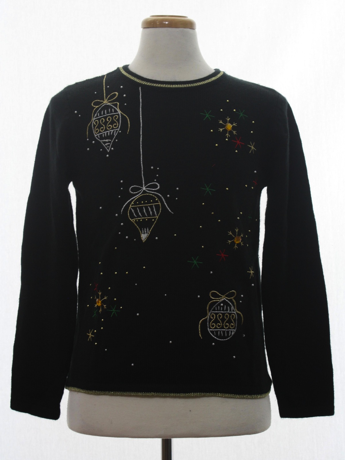 Ugly Christmas Sweater: -Missing Label- Unisex black background acrylic ...