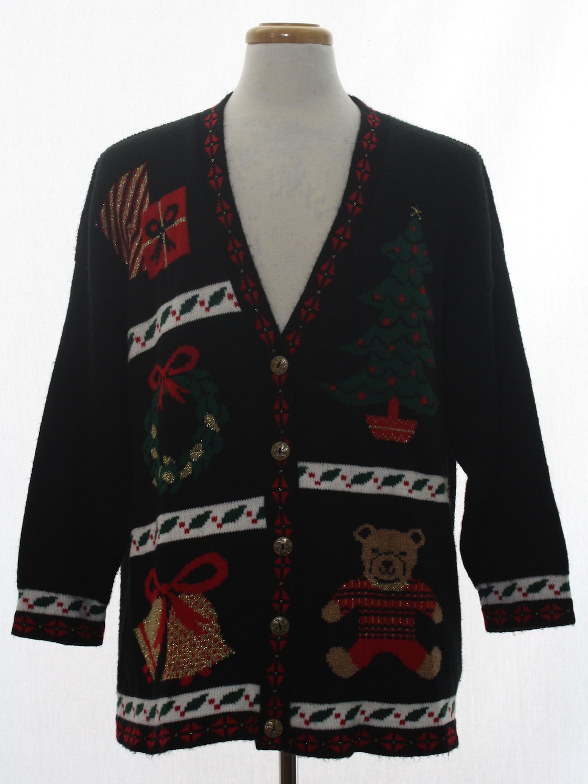 80s Vintage Ugly Christmas Cardigan Sweater: 80s authentic vintage ...