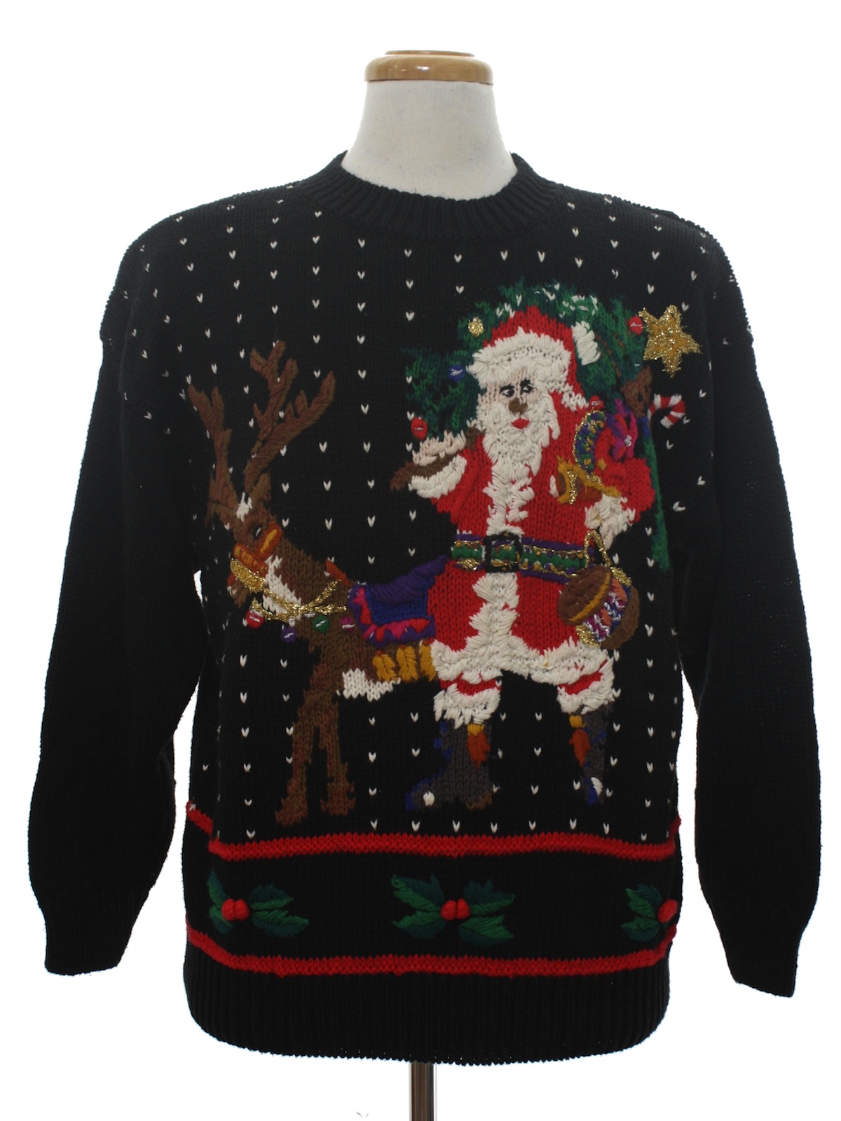 Ugly Christmas Sweater: retro look -Casual Corner- Unisex black ...