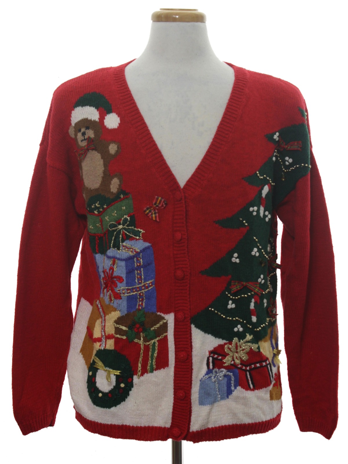 Bear-riffic Ugly Christmas Cardigan Sweater: -Carly St Claire- Unisex ...