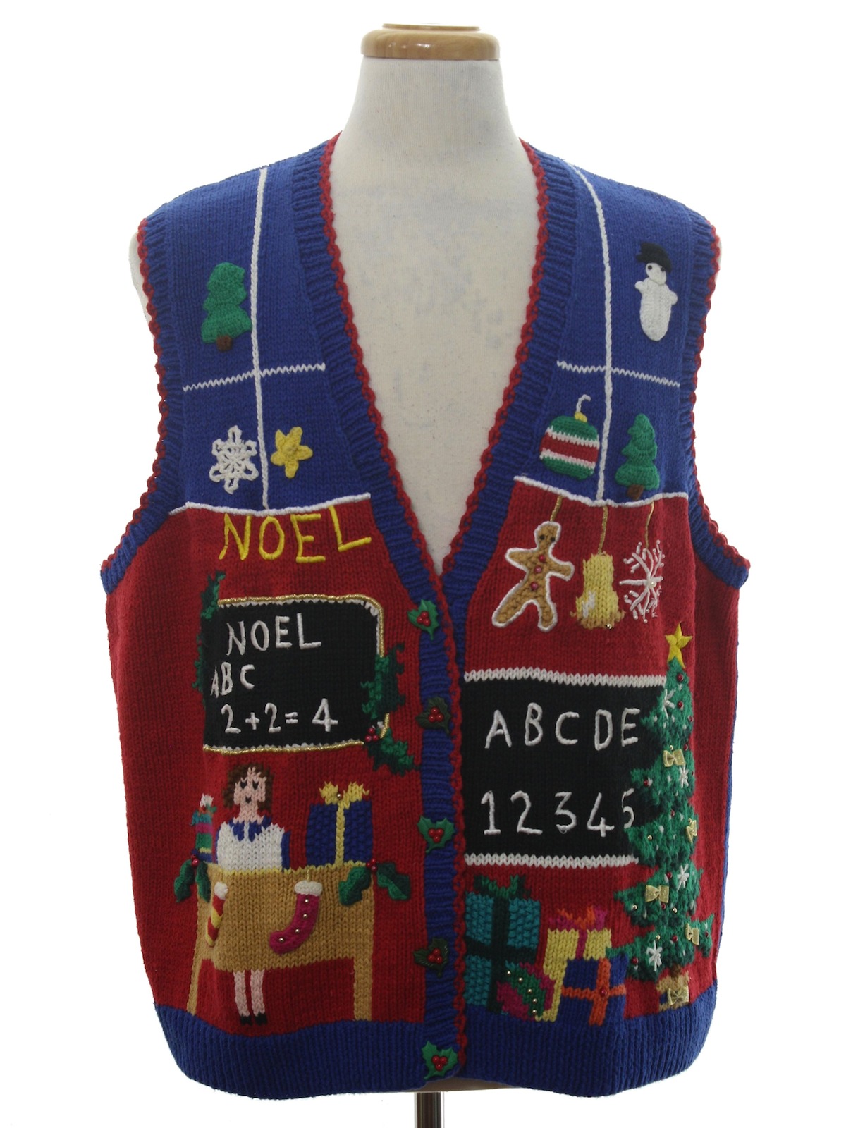 80s Vintage Ugly Christmas Sweater Teachers Vest: 80s authentic vintage ...