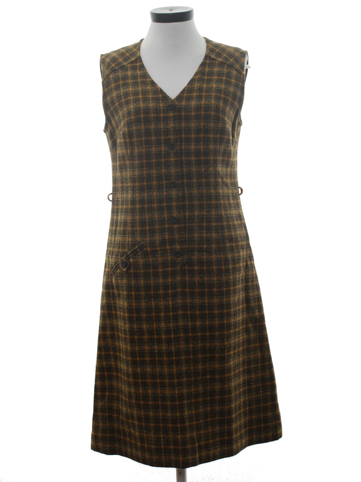Pendleton 60's Vintage Dress: 60s -Pendleton- Womens brown background ...