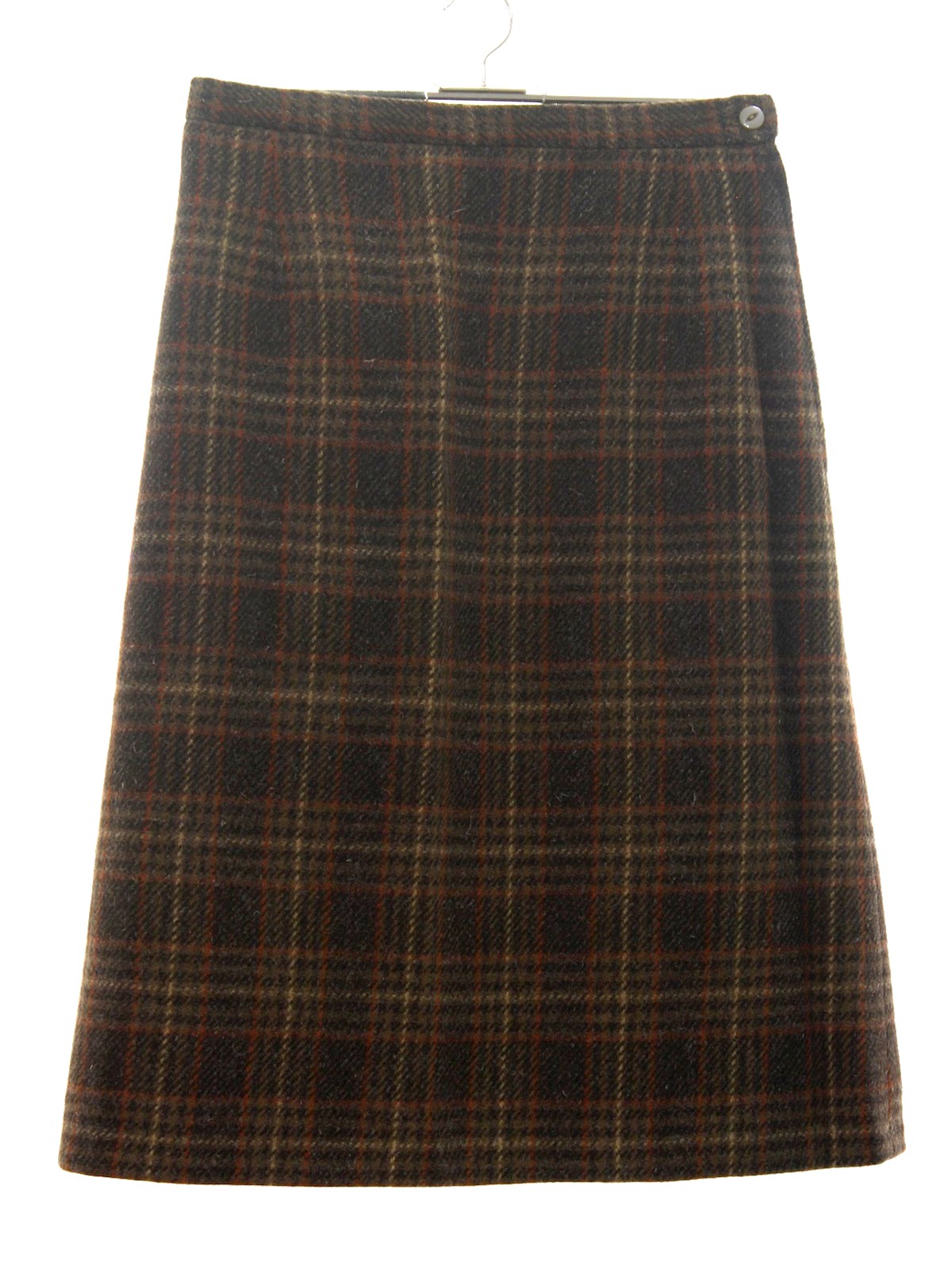 Cream plaid wool outlet skirt