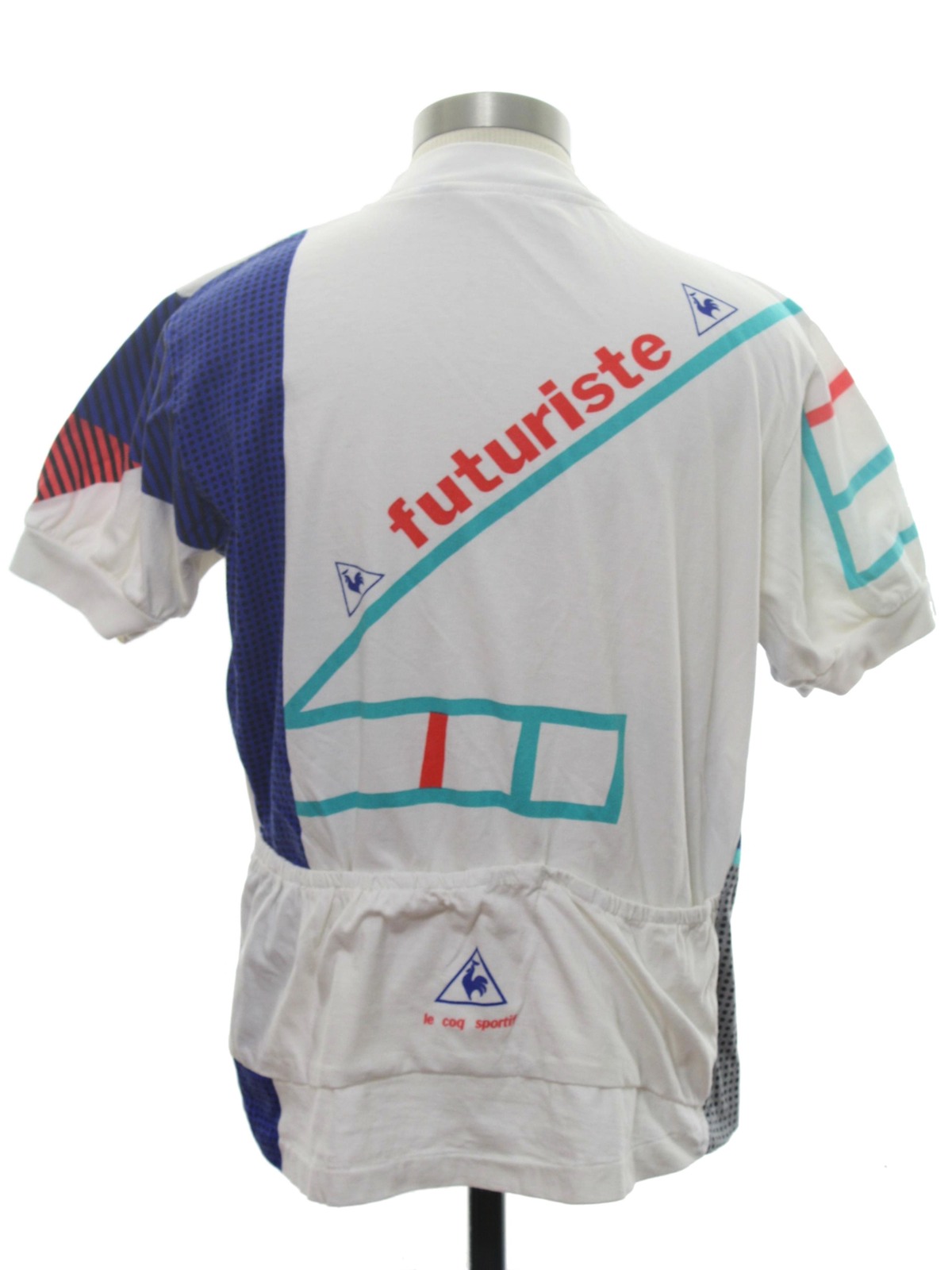 80s Le Coq Sportif Cycling Shirt - Men's Large