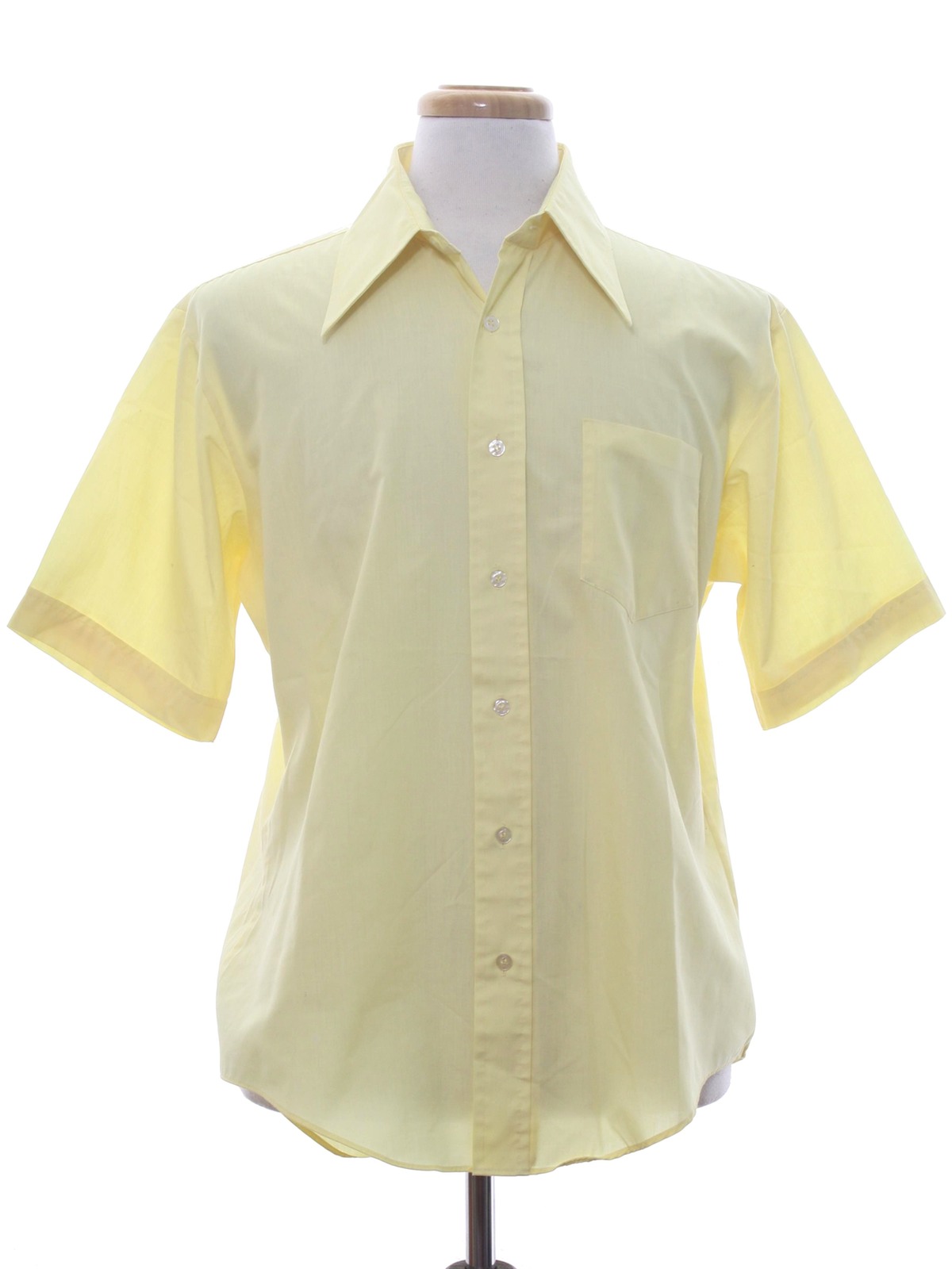 Retro Seventies Shirt: 70s -Kmart- Mens sunny yellow, blended cotton ...