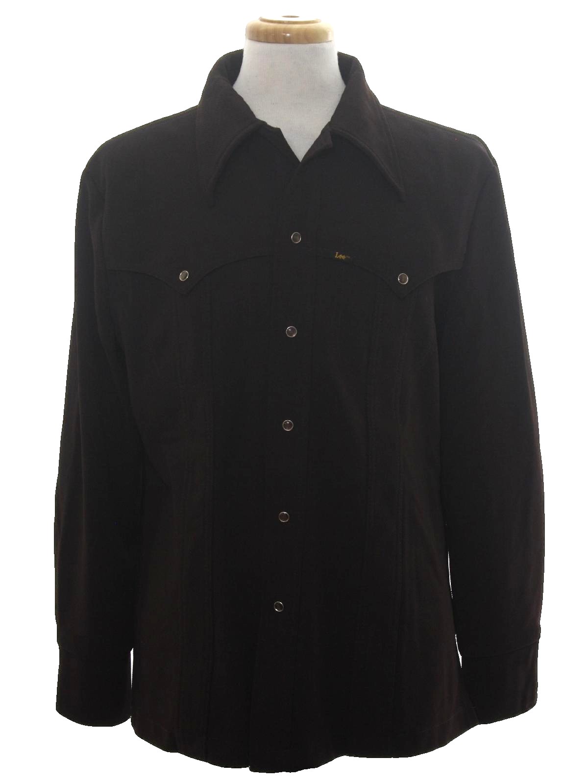 1970's Vintage Lee Jacket: 70s -Lee- Mens dark brown background ...