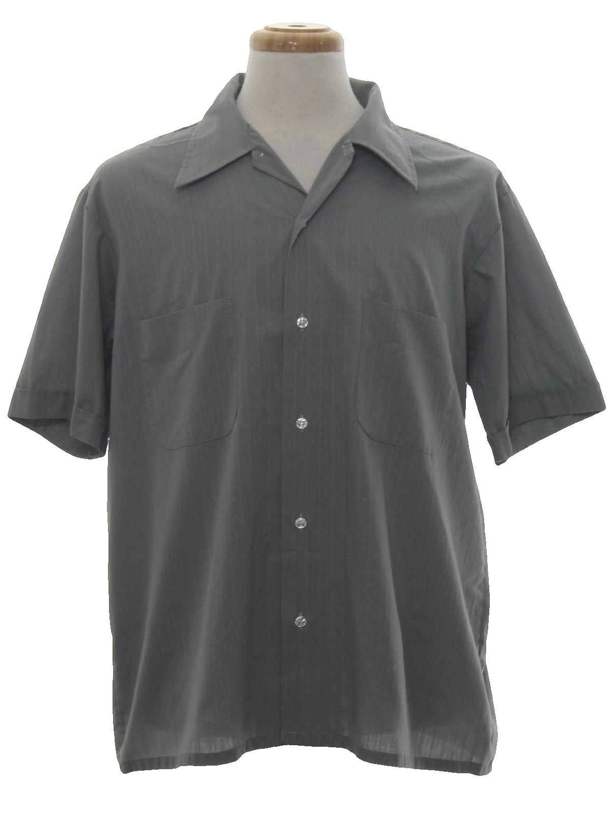 Retro 1970's Shirt (Sears) : 70s -Sears- Mens grey background polyester ...