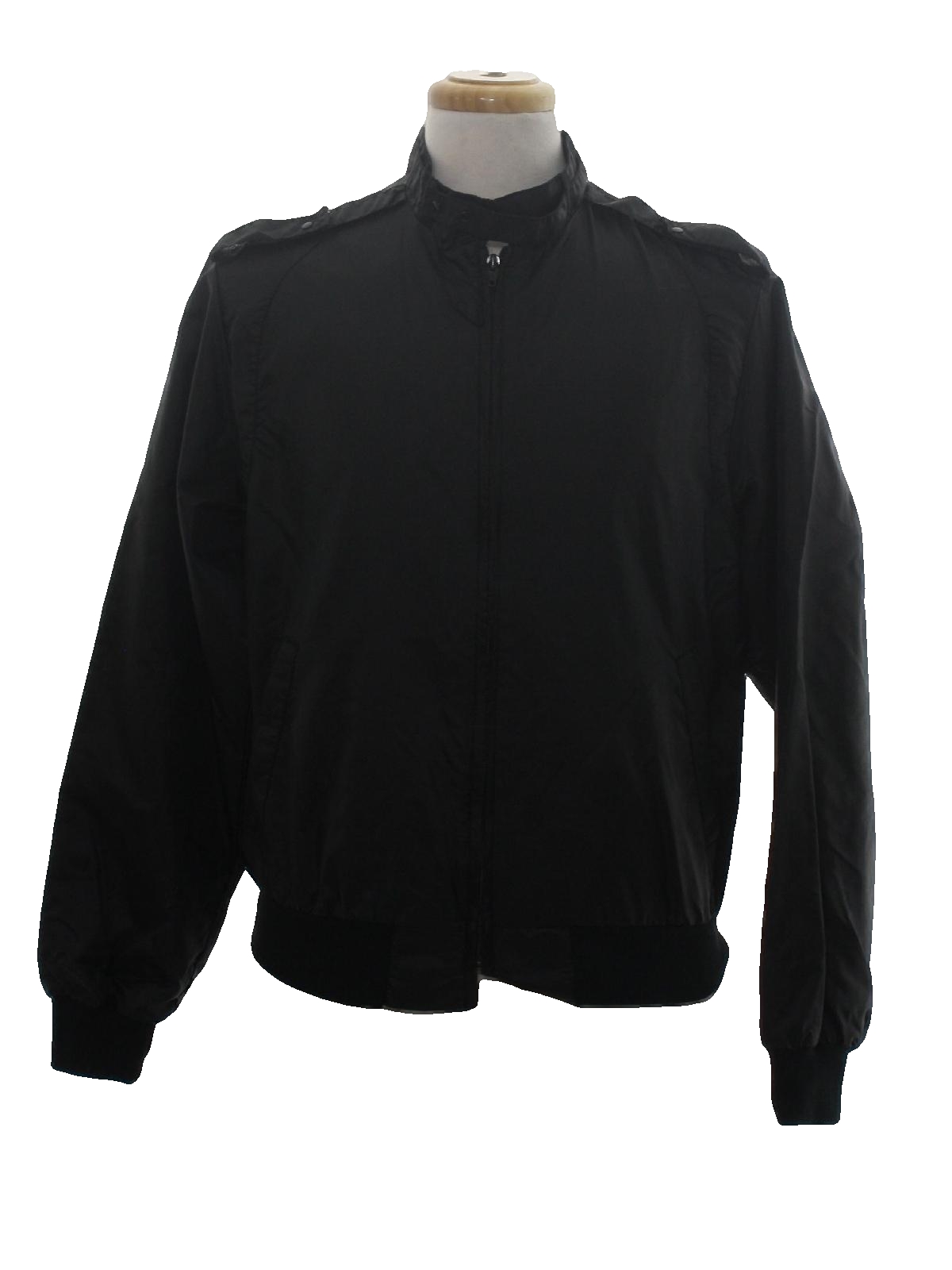 80s Vintage Swingster Jacket: 80s -Swingster- Mens black cotton nylon ...