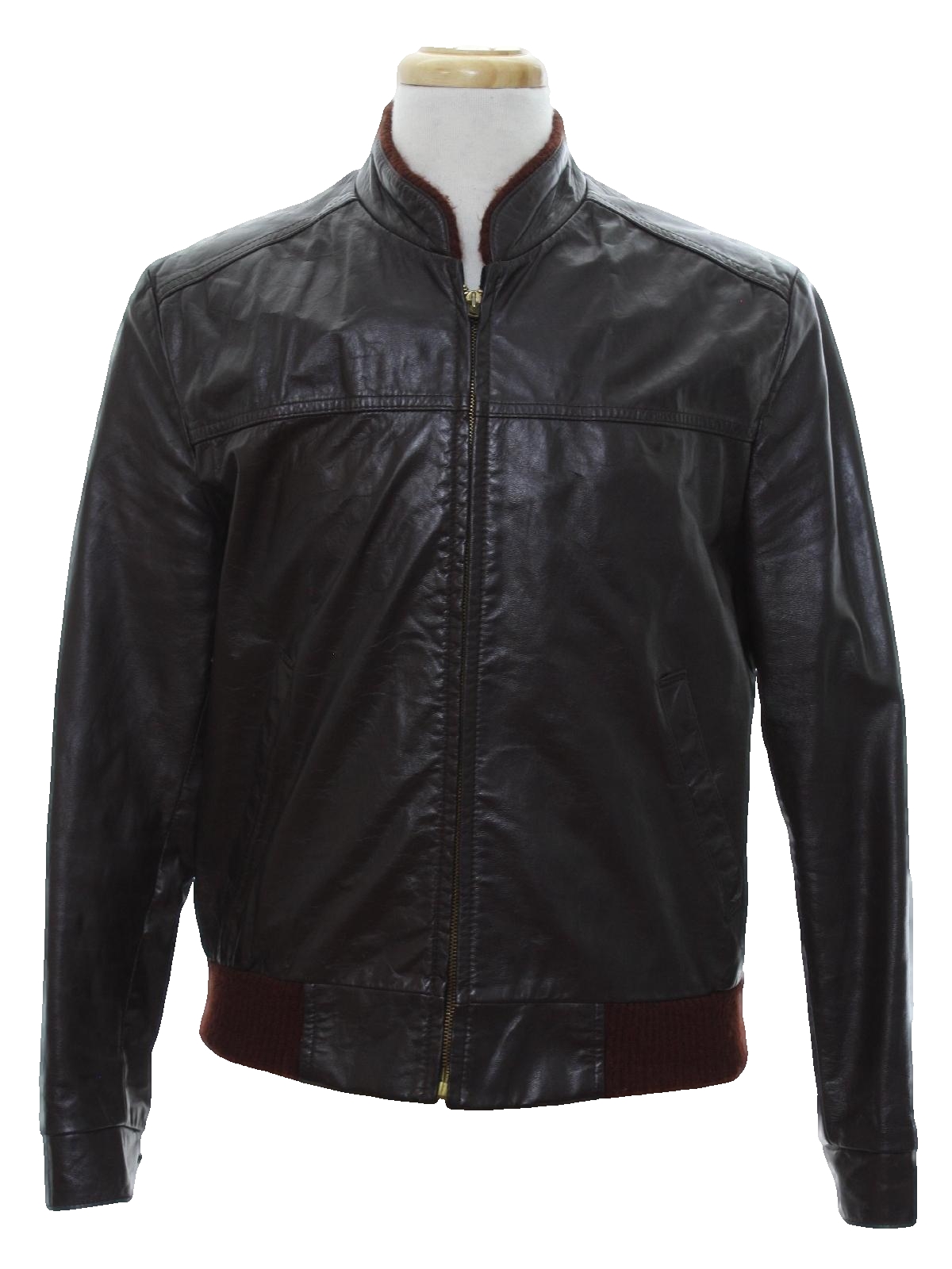 Retro Eighties Leather Jacket: 80s -Startown- Mens dark brown ...