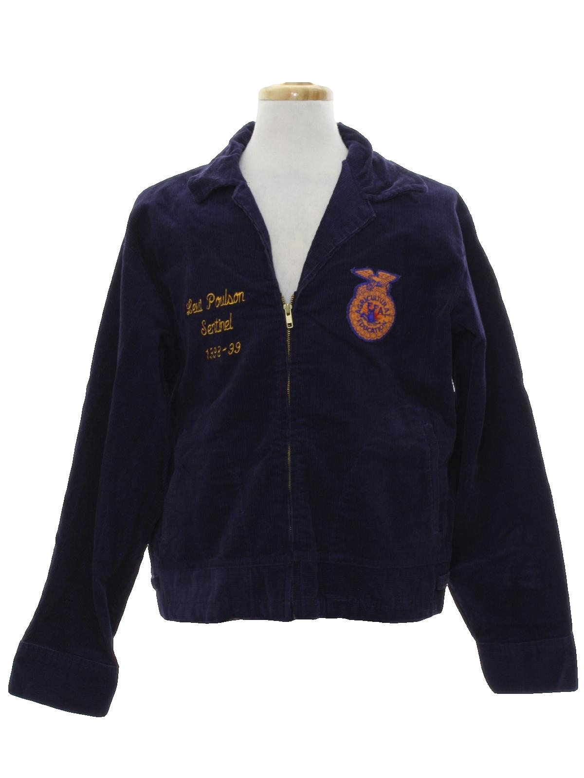 FFA corduroy jacket 90's vintage柄デザイン刺繍