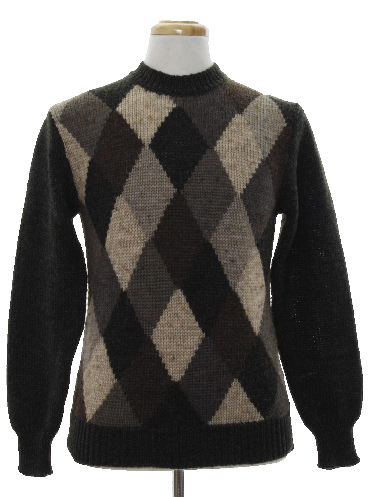 Retro 1980's Sweater (Oak Tree) : 80s -Oak Tree- Mens dark heathered ...