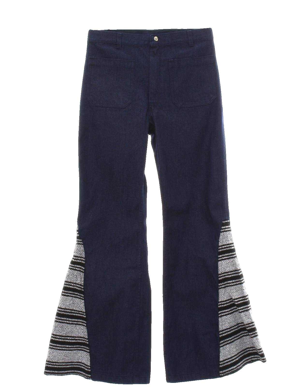 Vintage 1970's Bellbottom Pants: 70s style -Seafarer- Mens dark blue ...