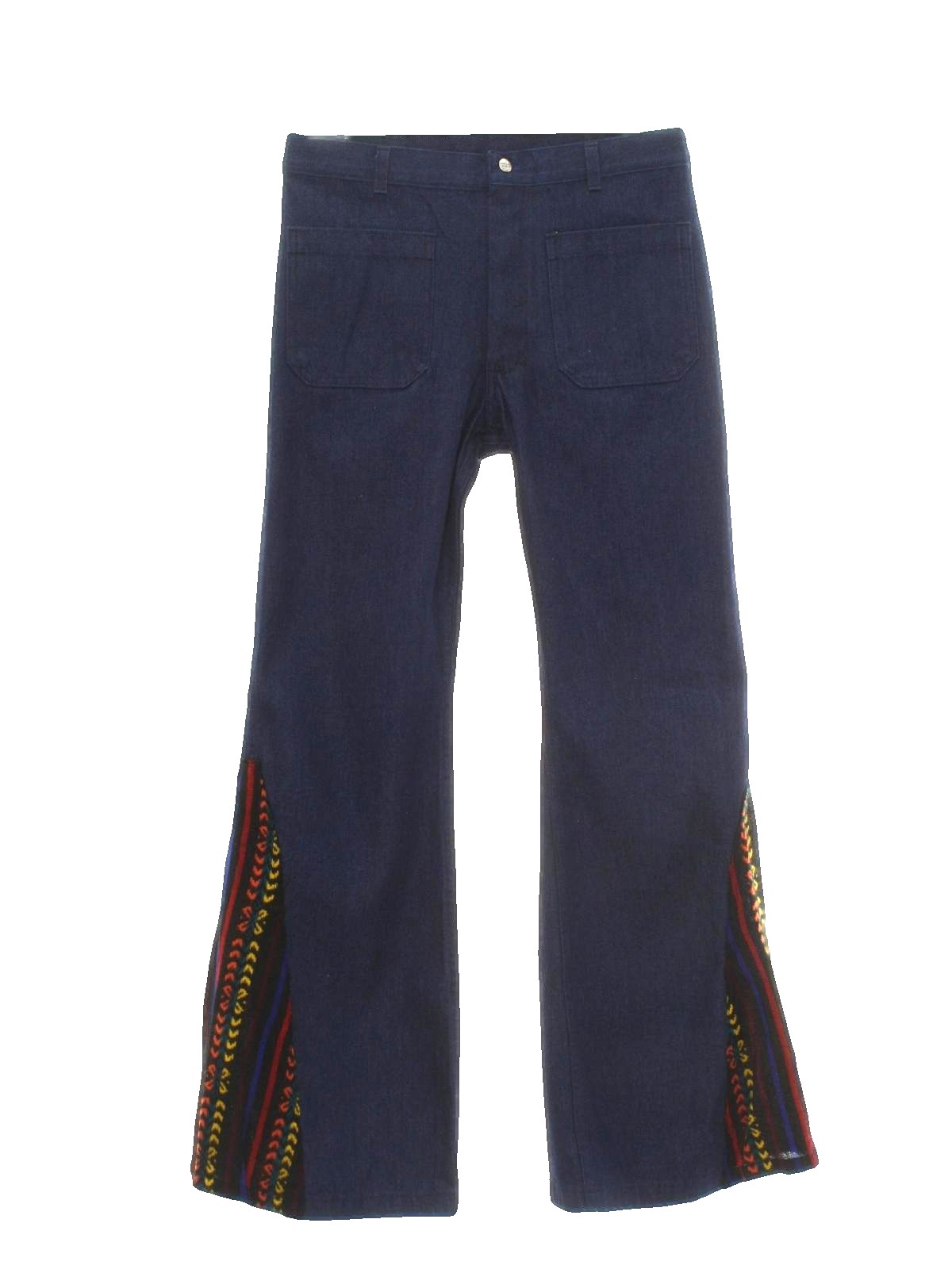 70's Vintage Bellbottom Pants: 70s style -Seafarer- Mens dark blue ...