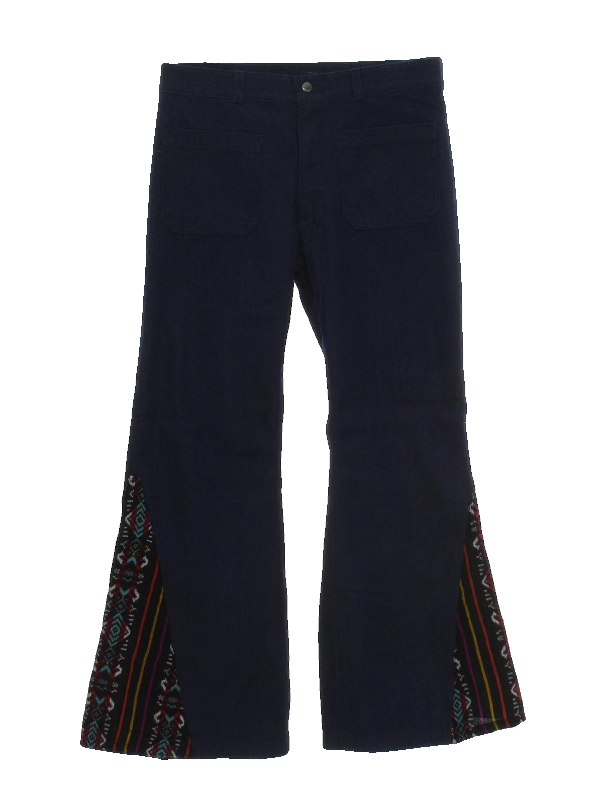 Seventies Vintage Bellbottom Pants: 70s style -Seafarer- Mens dark blue ...